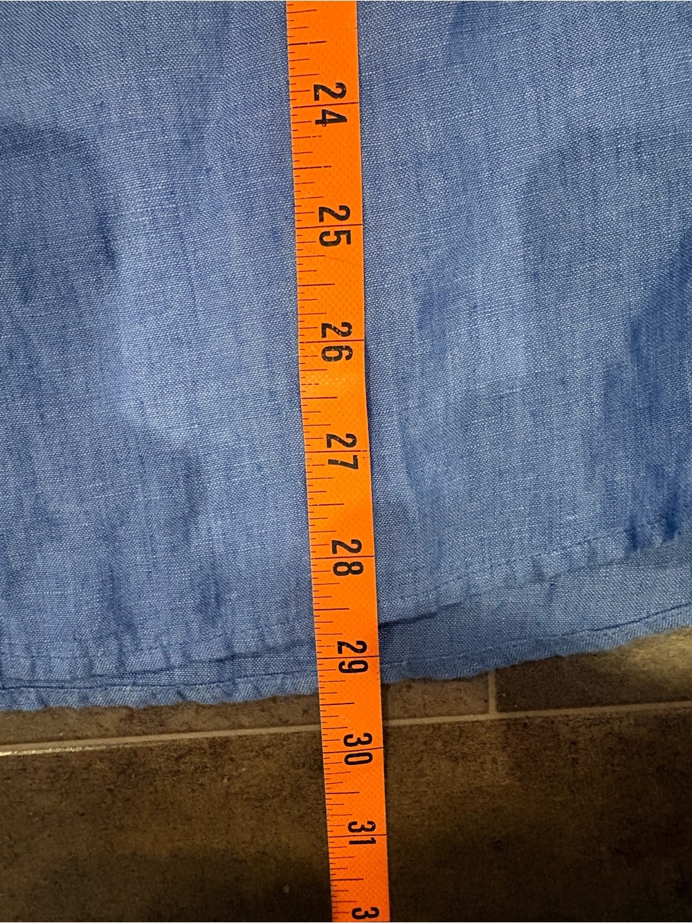 J. McLaughlin Blue Linen Shirt Lightweight Spring Summer Long sleeve Button Up - Picture 8 of 8